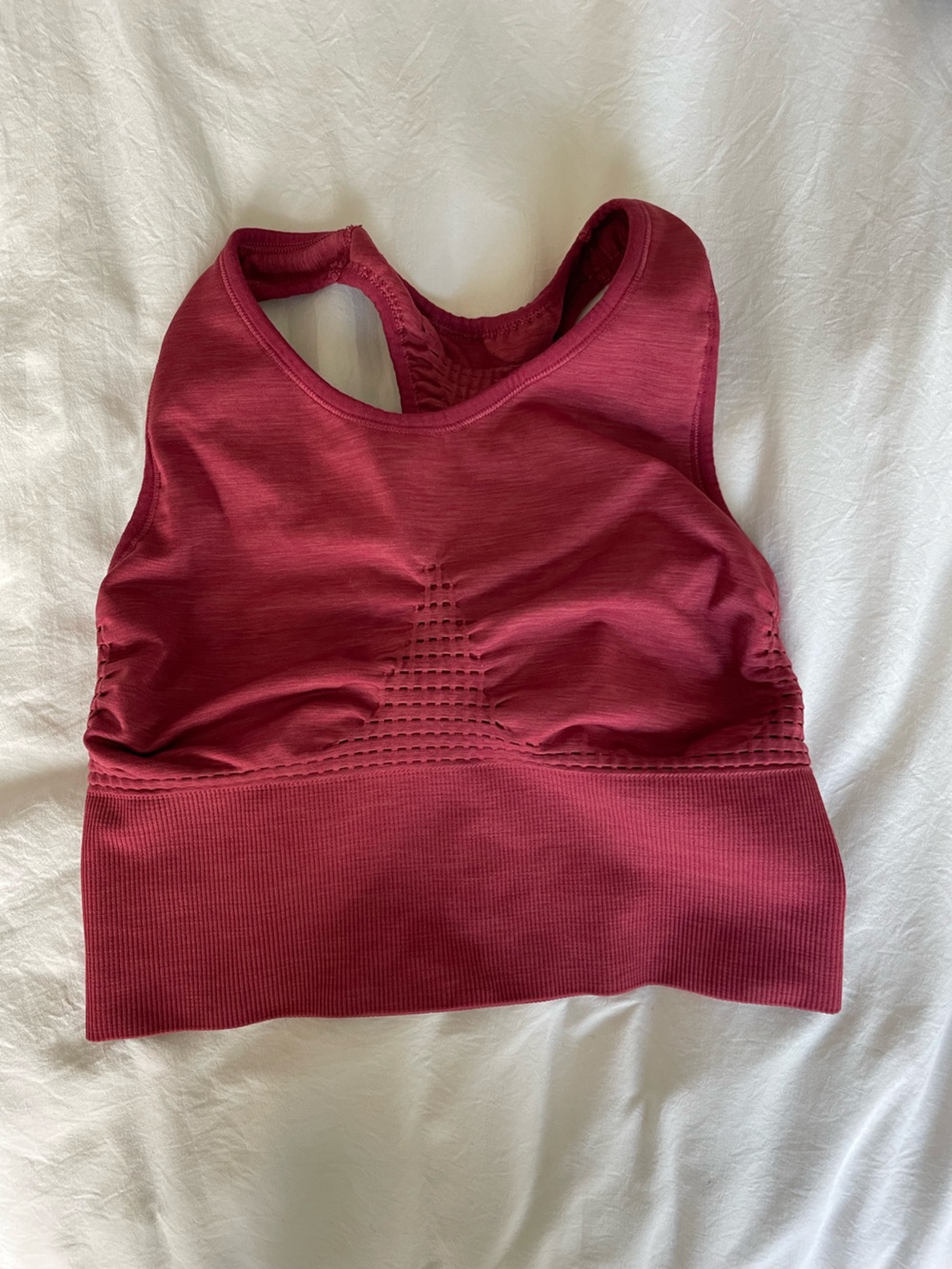 Sweaty Betty Burgundy/Pink Seamless Sports Bra